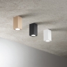 Rechthoekige plafondlamp van aluminium H12cm Aloa Korting