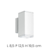 Buiten wandlamp van aluminium met dubbele verlichting H19cm Nevada Kosten