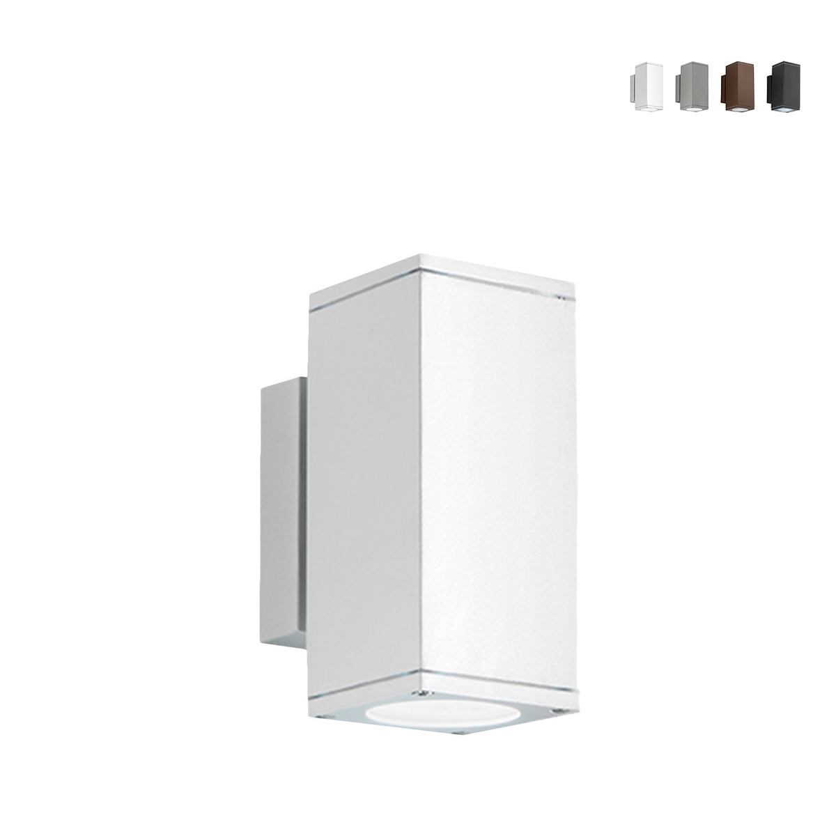 Buiten wandlamp van aluminium met dubbele verlichting H19cm Nevada Korting Buiten wandlamp van aluminium met dubbele verlichting H19cm Nevada Korting