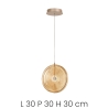 LED hanglamp Ø30cm met decoratief glas Jokey S 