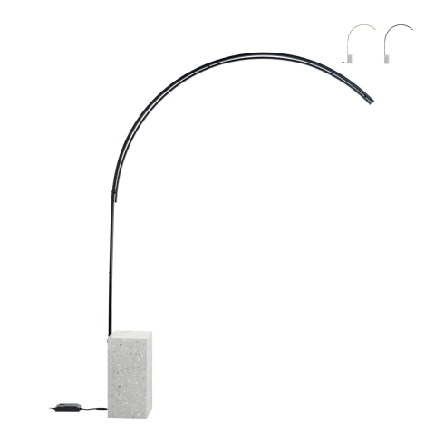 Boogvloerlamp van metaal met LED H215cm Biblio M Aanbieding
