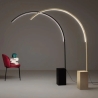 Metalen boogvloerlamp met LED H215cm Biblio Aanbod