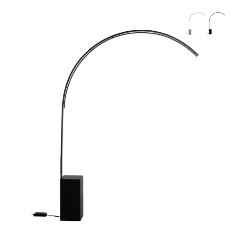 Metalen boogvloerlamp met LED H215cm Biblio Aanbieding