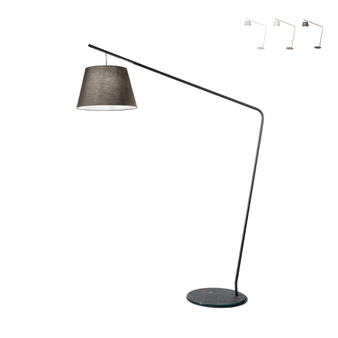 Staande lamp met stoffen lampenkap H190cm Velvet Aanbieding