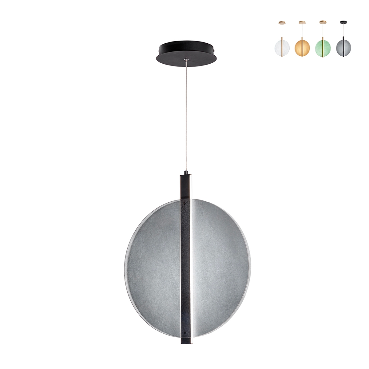 Hanglamp in glas en metaal Ø45cm Juis L Korting