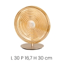 Design tafellamp met versierd glas Jokey LT Voorraad