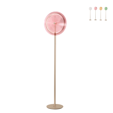 LED vloerlamp H170cm in metaal en glas Jokey PT Aanbieding
