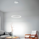 Moderne witte metalen LED hanglamp cirkelvormig Skyround-S Aanbieding