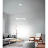 Moderne witte metalen LED hanglamp cirkelvormig Skyround-S Kortingen