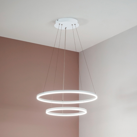 Moderne LED hanglamp met dubbel ringontwerp Skyround-2S Aanbieding