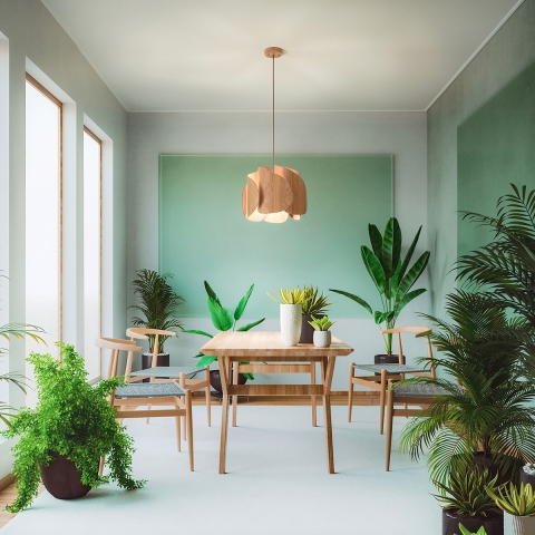 Moderne houten plafondlamp Pevero-S Aanbieding