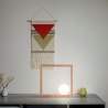 LED tafel lamp design in hout met glazen bolvormige lampenkap Kark Korting