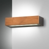 LED wandlamp voor buiten in teak hout en glas Hazel Korting