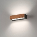 LED wandlamp voor buiten in teak hout en glas Hazel Verkoop