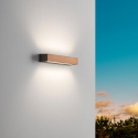 LED wandlamp voor buiten in teak hout en glas Hazel Catalogus