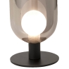 Vintage LED Tafellamp in Gerookt Glas en Zwart Metaal Gubbio Korting