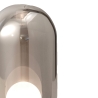 Vintage LED Tafellamp in Gerookt Glas en Zwart Metaal Gubbio Kortingen