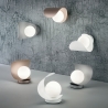 Moderne LED wandlamp in metaal en geblazen glas Adria-P Prijs