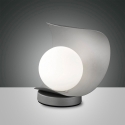 Moderne LED tafellamp met glazen bolvormige kap Adria-T Aanbod