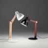 Moderne tafellamp bureau in hout Scandinavisch design Sveva-T Voorraad