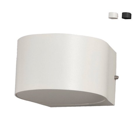 Moderne buitenwandlamp voor tuin in cilindervorm van aluminium en glas Lao Aanbieding