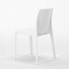 Vierkante salontafel zwart 70x70 cm met stalen onderstel en 2 gekleurde stoelen Ice Mojito 