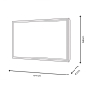Abstract schilderij 124x64 cm op plexiglas met zwarte lijst Druvt Korting