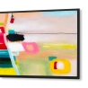 Abstract schilderij 124x64 cm op plexiglas met zwarte lijst Druvt Aanbod