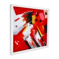 Modern abstract schilderij 64x64cm op plexiglas met witte lijst Tyvek Aanbieding