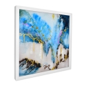 Abstract schilderij op plexiglas 64x64cm modern schilderij met witte lijst Lazur Aanbieding