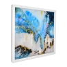 Abstract schilderij op plexiglas 64x64cm modern schilderij met witte lijst Lazur Aanbieding