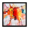 Moderne abstracte schilderij 64x64cm op plexiglas met zwarte lijst Tzarb Aanbod