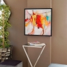 Moderne abstracte schilderij 64x64cm op plexiglas met zwarte lijst Tzarb Verkoop