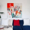 Abstract schilderij op doek 100x100cm modern meerkleurig Prynk Verkoop