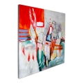 Abstract schilderij op doek 100x100cm modern meerkleurig Prynk Aanbieding