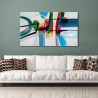 Modern abstract schilderij 120x70cm, meerkleurig op doek Luma Verkoop
