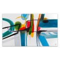Modern abstract schilderij 120x70cm, meerkleurig op doek Luma Aanbieding