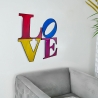 3D metalen wanddecoratie met tekst LOVE, multicolour 81x81cm Kokhannya Verkoop