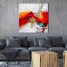 Modern meerkleurig schilderij 100x100cm abstracte kunst op canvas Zynar Verkoop