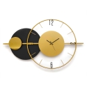 Moderne wandklok 81x50cm gouden metaal Tempo Aanbod