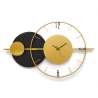 Moderne wandklok 81x50cm gouden metaal Tempo Aanbod
