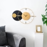 Moderne wandklok 81x50cm gouden metaal Tempo Verkoop