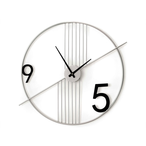 Moderne minimalistische wandklok 65x60cm metaal Rondo Aanbieding