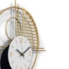 Moderne gouden metalen wandklok 53x85cm met pendule Vira Korting