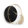 Moderne geometrische wandklok 75x68cm zwart en goud Celo Aanbod
