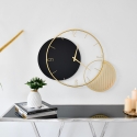 Moderne geometrische wandklok 75x68cm zwart en goud Celo Verkoop