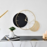 Moderne geometrische wandklok 75x68cm zwart en goud Celo Verkoop