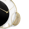 Moderne geometrische wandklok 75x68cm zwart en goud Celo Korting