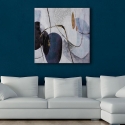 Moderne abstracte schilderij op canvas 100x100cm met reliëfdecoraties Zorya Verkoop