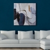 Moderne abstracte schilderij op canvas 100x100cm met reliëfdecoraties Zorya Verkoop